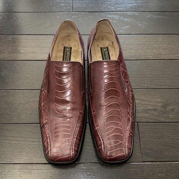 Stacy Adams Asher Men's Dress Shoes Square Toe Light Burgundy Size 10 - Picture 3 of 8